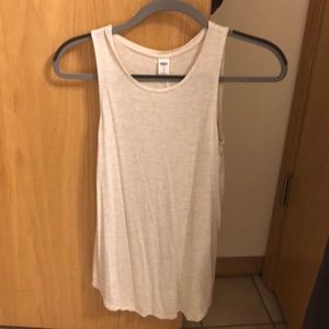 White tank top with gold specks